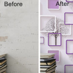 Purple Printed Self Adhesive and Waterproof Wallpaper