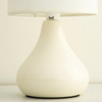 White Solid Ambrose Corienth Contemporary Ceramic Table Lamp