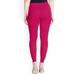 Women Pink Solid Ankle Length Leggings