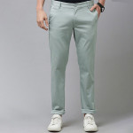 U S Polo Assn Men Grey Printed Denver Slim Fit Trousers